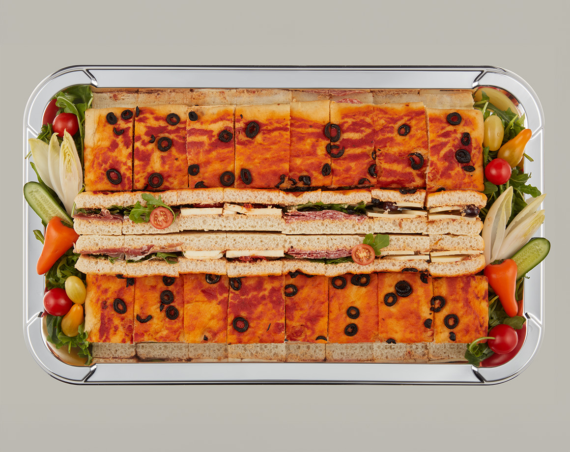 Focaccia Tomaten Oliven gefüllt